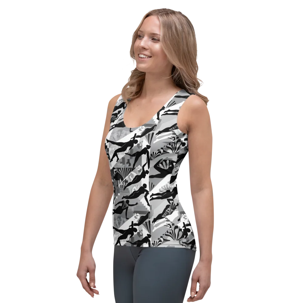 Deco Divers on Women's Tank Top — Left Front