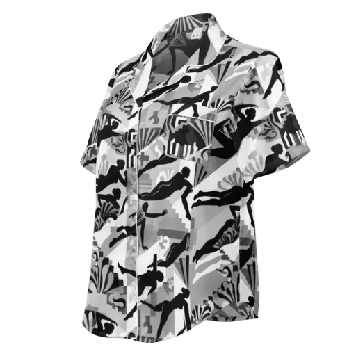 Deco Divers on a Women's Short Sleeve Pajama Top