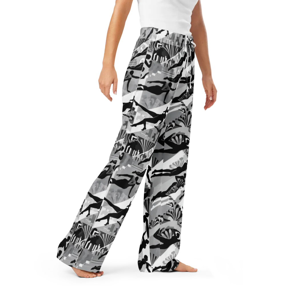 Deco Divers on Women's Pajama Pants — Right Front