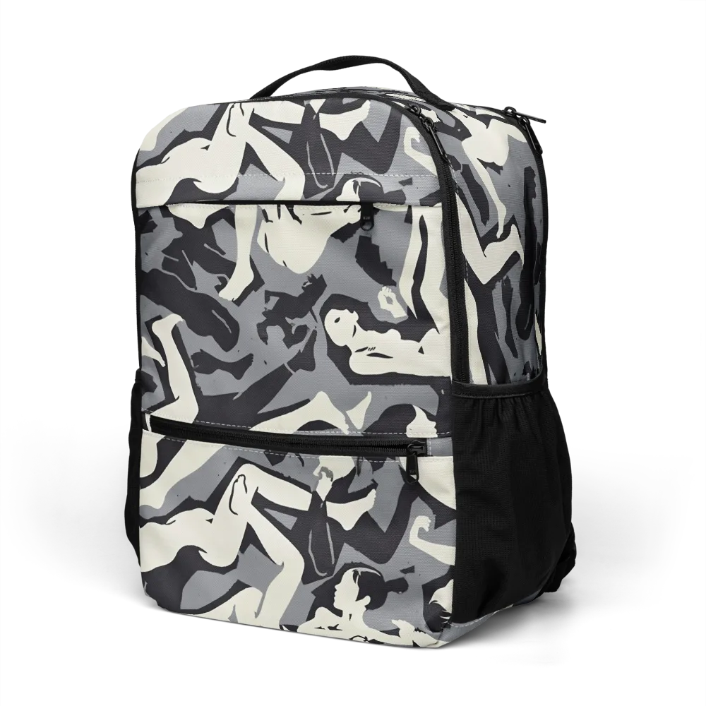 Midnight Figure Study on Utility Backpack — Left Front