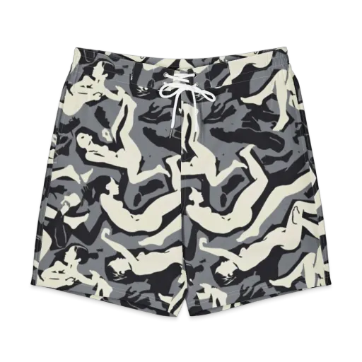 Midnight Figure Study on a Men's Board Shorts
