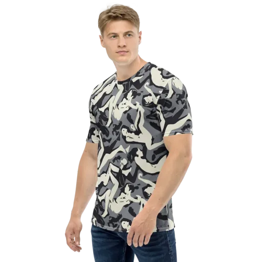 Midnight Figure Study on a Men's Crew Neck T-Shirt