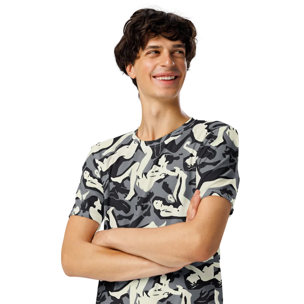 Midnight Figure Study on Men's Crew Neck T-Shirt — Left Front
