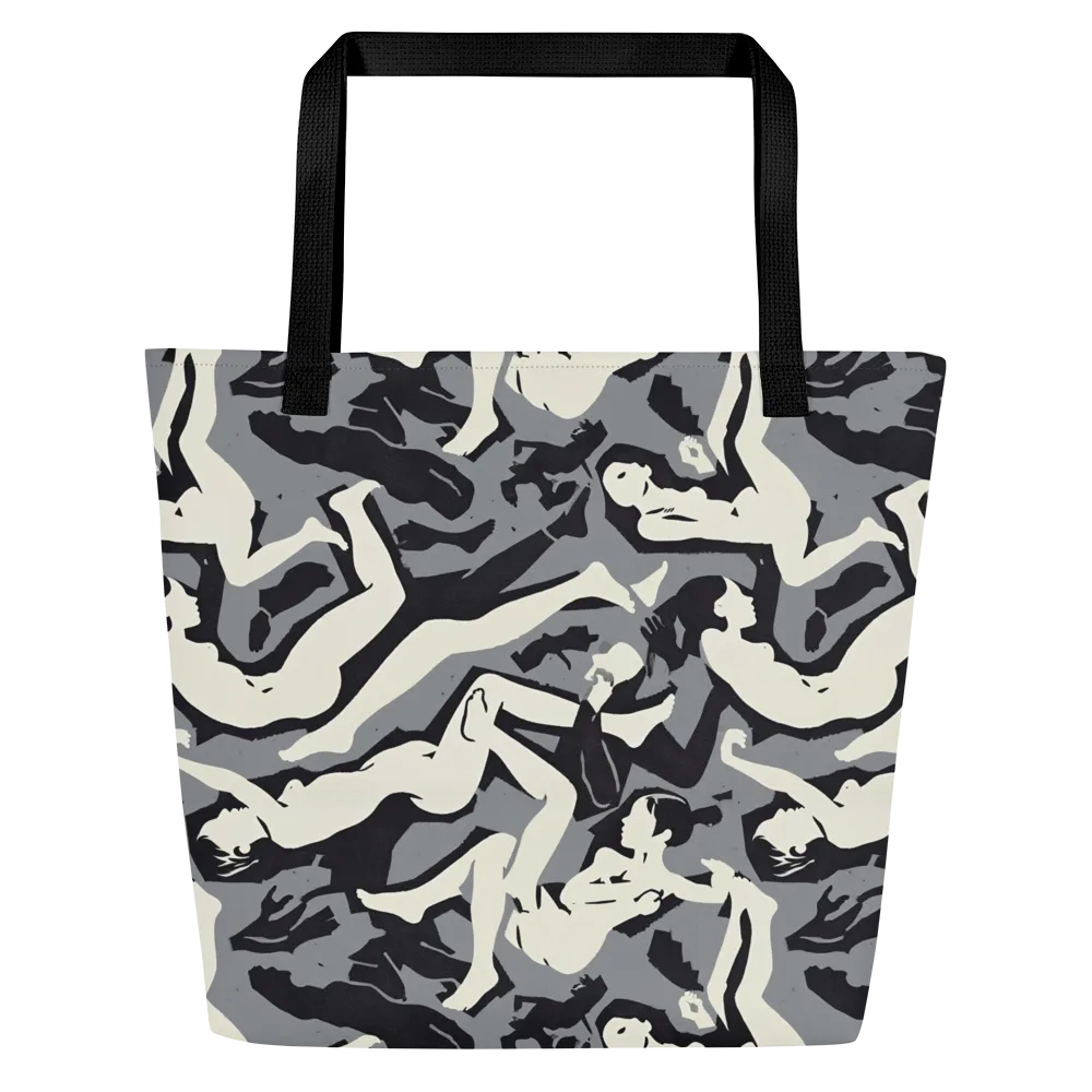 Midnight Figure Study on Large Tote Bag W/ Pocket — Front