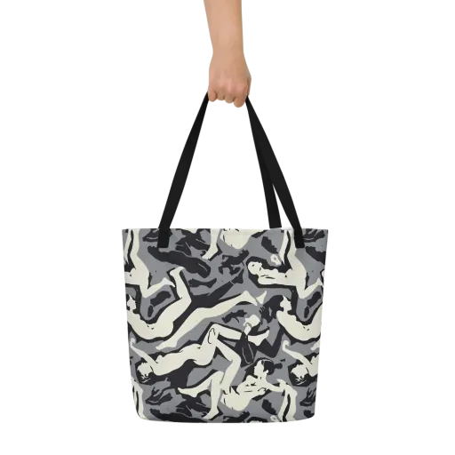 Midnight Figure Study on a Large Tote Bag W/ Pocket