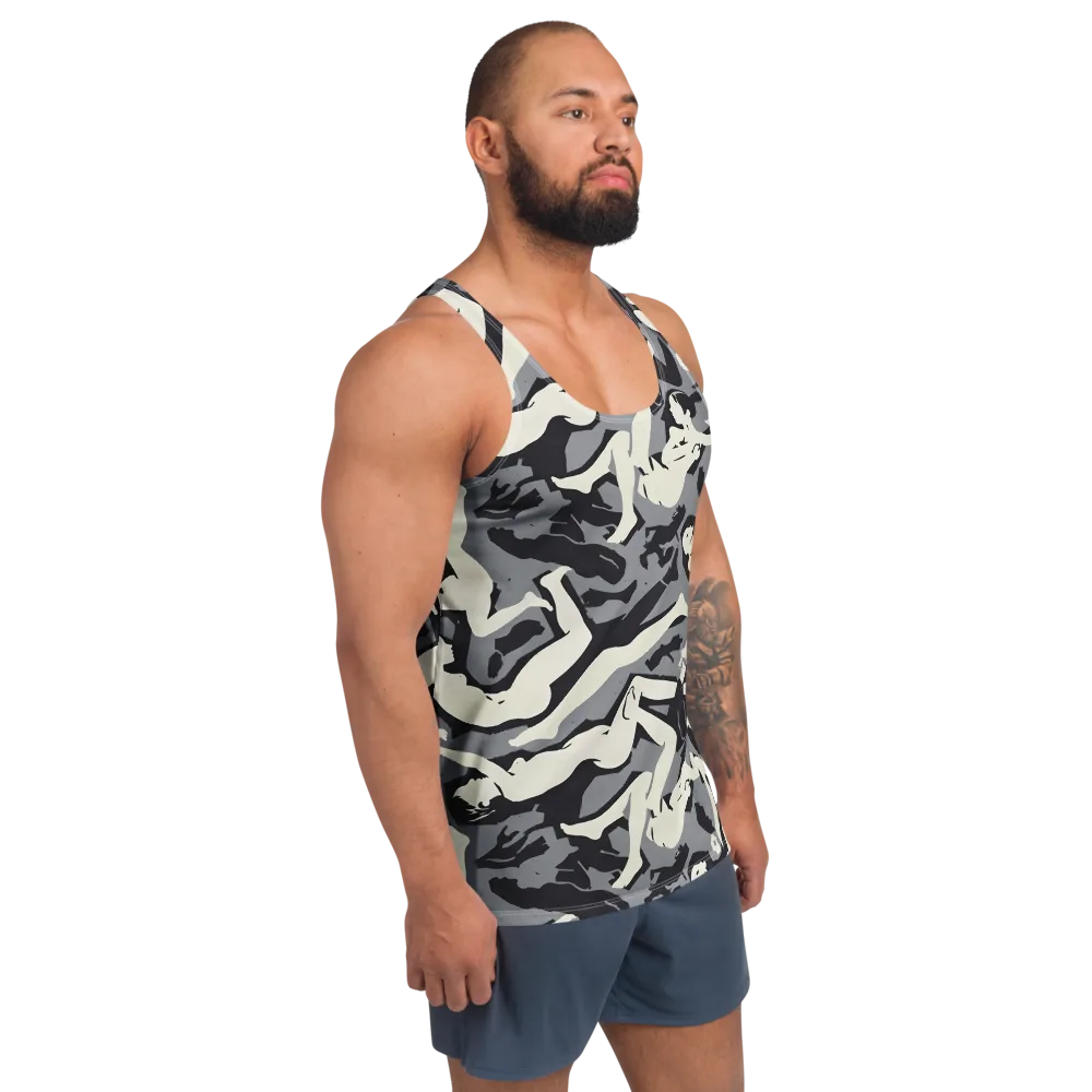 Midnight Figure Study on Men's Tank Top — Right Front