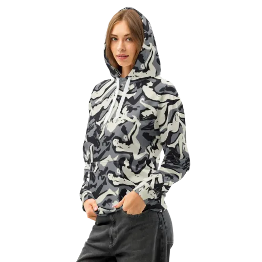 Midnight Figure Study on a Cotton Hoodie