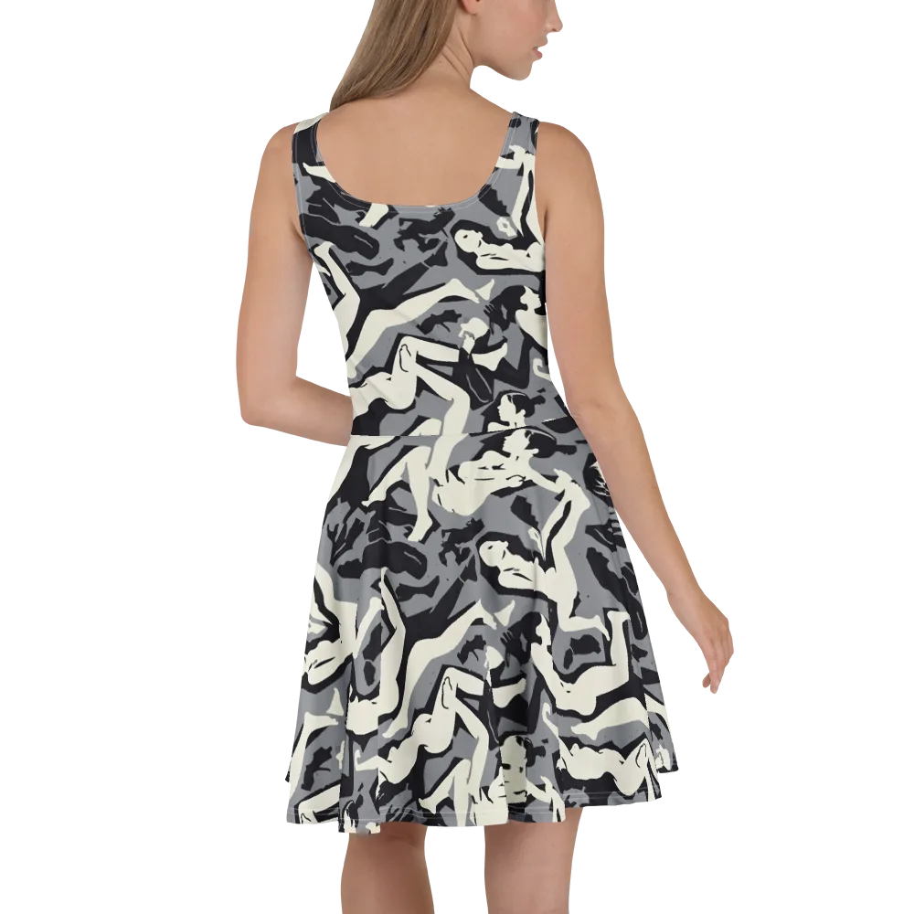 Midnight Figure Study on Skater Dress — Back