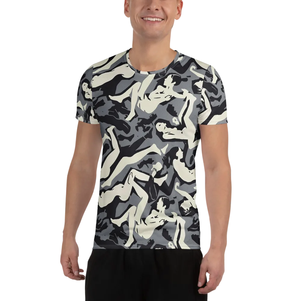 Midnight Figure Study on Men's Athletic T-Shirt — Front