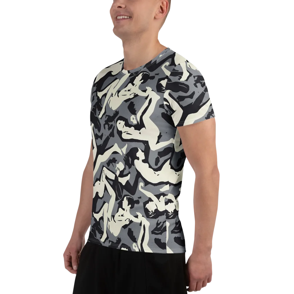Midnight Figure Study on Men's Athletic T-Shirt — Left