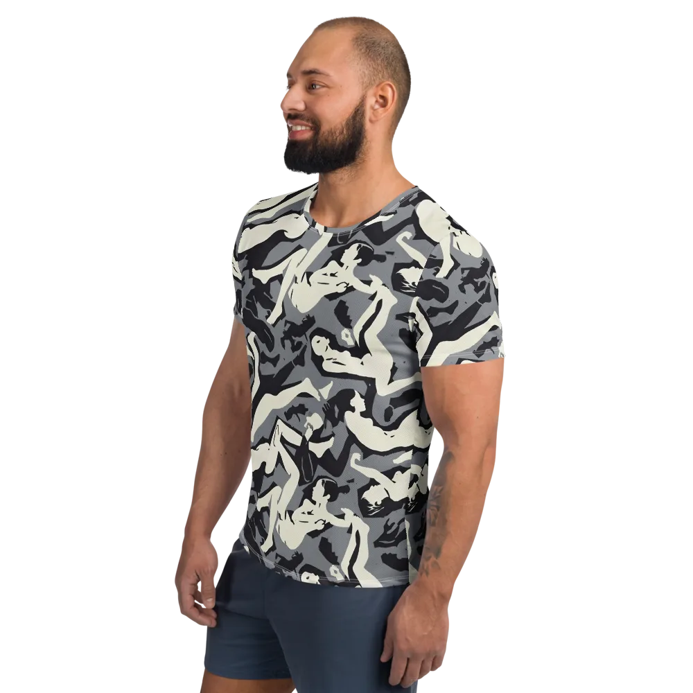 Midnight Figure Study on Men's Athletic T-Shirt — Left
