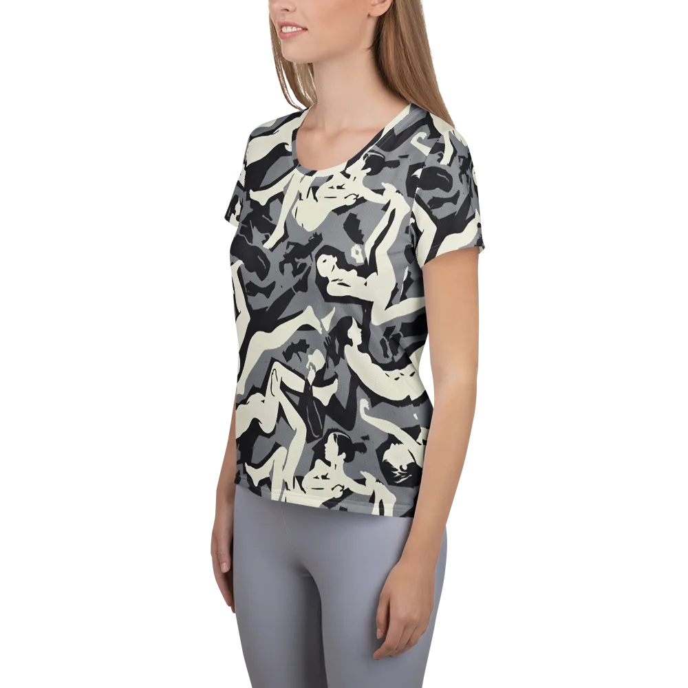 Midnight Figure Study on Women's Athletic T-Shirt — Left