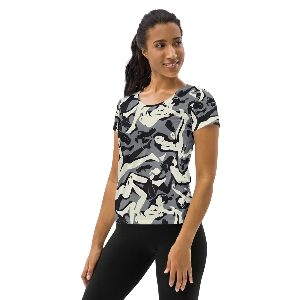 Midnight Figure Study on Women's Athletic T-Shirt — Left