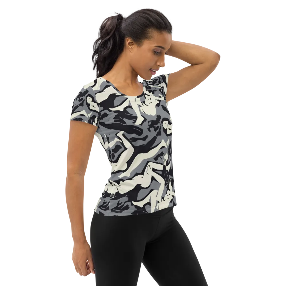 Midnight Figure Study on Women's Athletic T-Shirt — Right