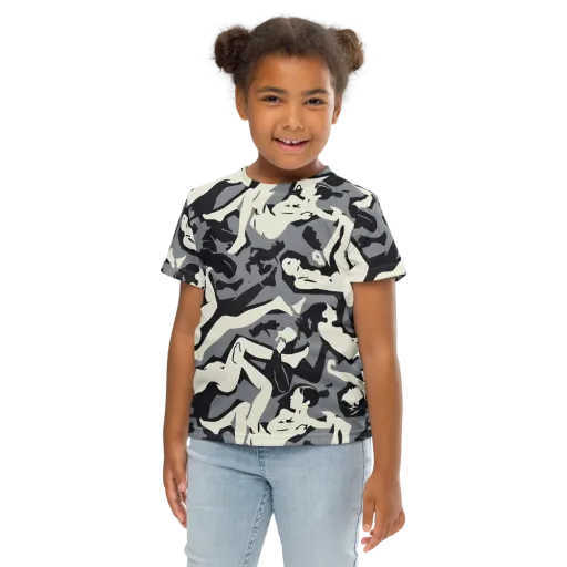 Midnight Figure Study on a Kids Crew Neck T-Shirt