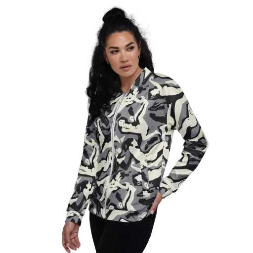 Midnight Figure Study on a Bomber Jacket