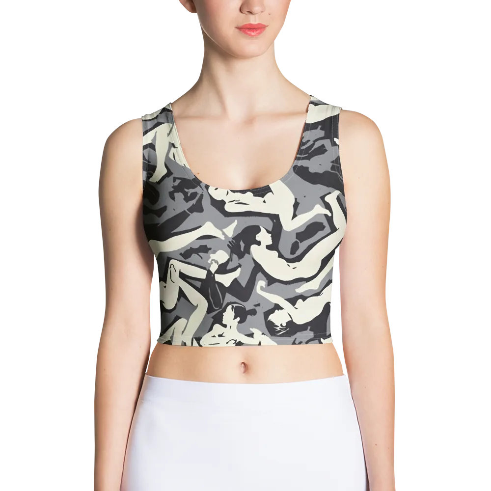 Midnight Figure Study on Crop Top — Front