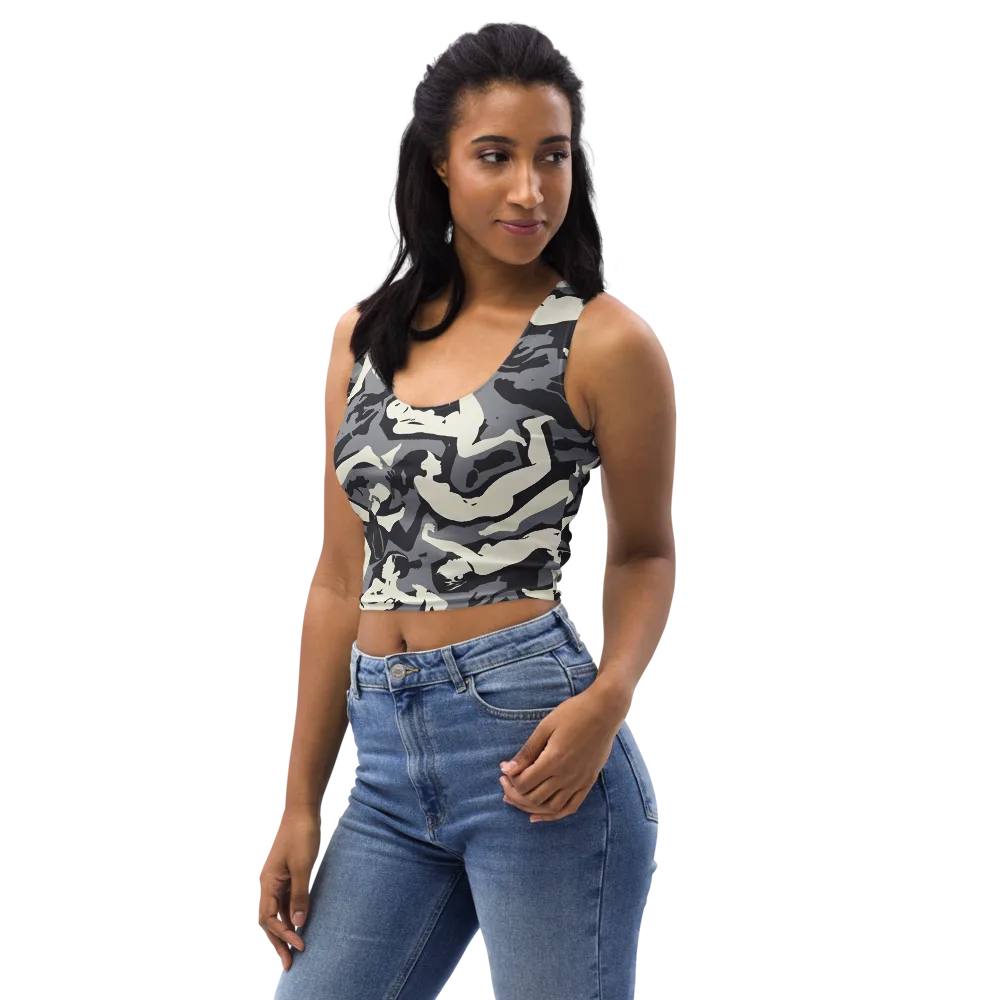 Midnight Figure Study on Crop Top — Left Front