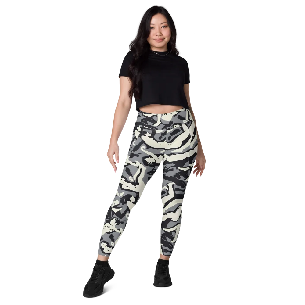 Midnight Figure Study on Leggings with Pockets — Front