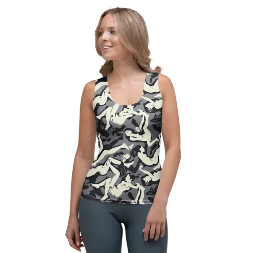 Midnight Figure Study on a Women's Tank Top