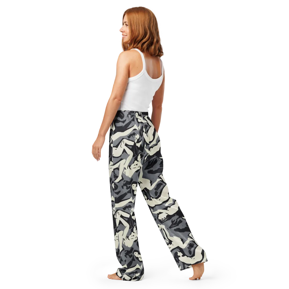 Midnight Figure Study on Women's Pajama Pants — Back