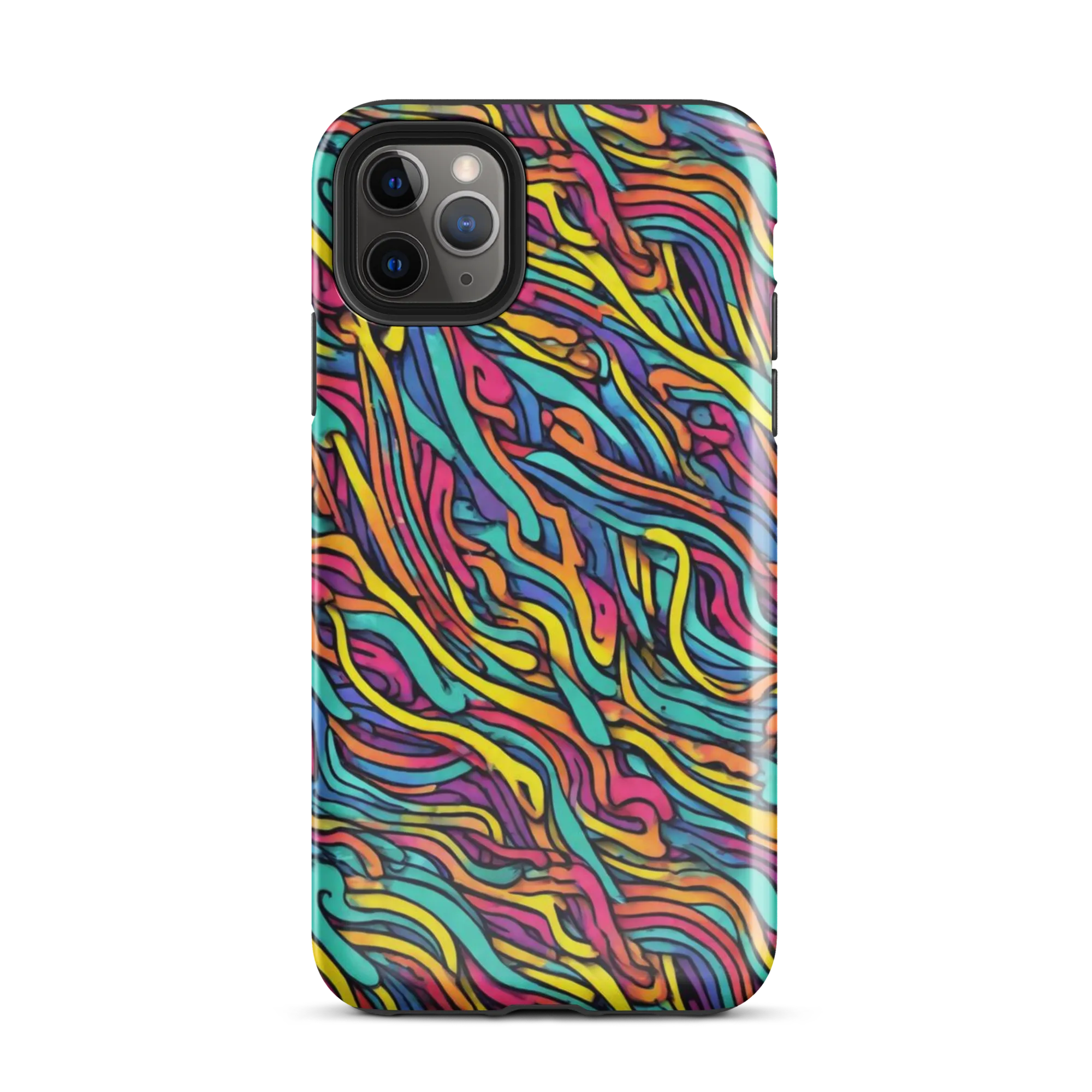 Turquoise Taffy Ribbons on Tough Case for iPhone® — Front