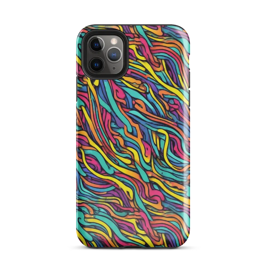 Turquoise Taffy Ribbons on Tough Case for iPhone® — Front