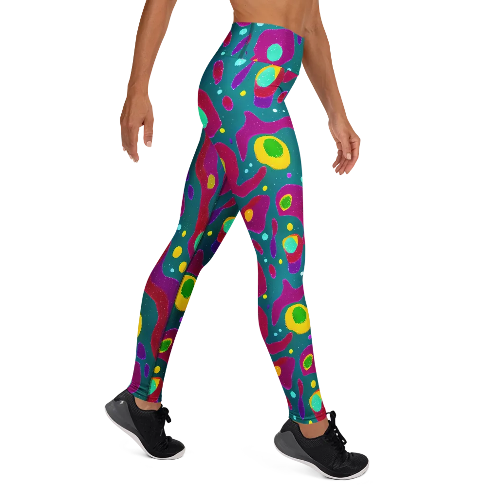 Aqua Psyche on Yoga Leggings — Right