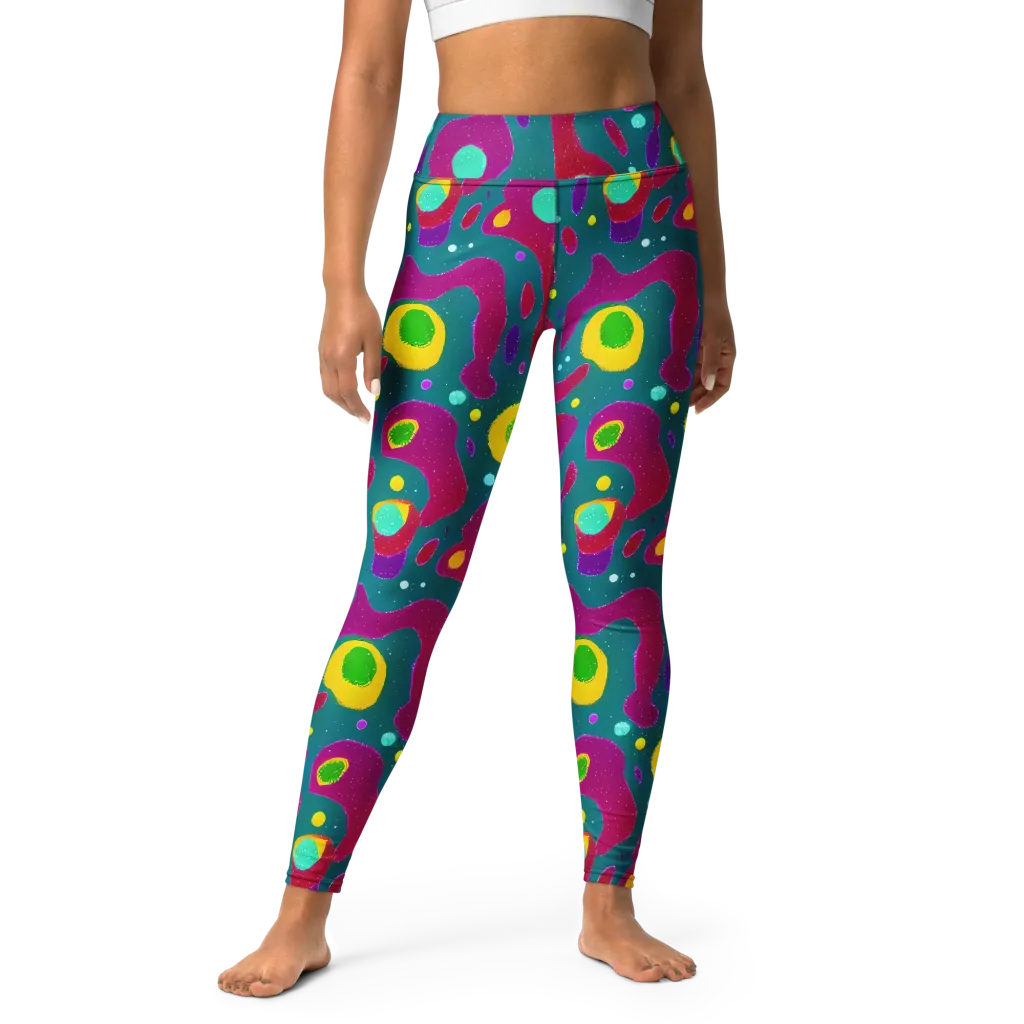 Aqua Psyche on Yoga Leggings — Front
