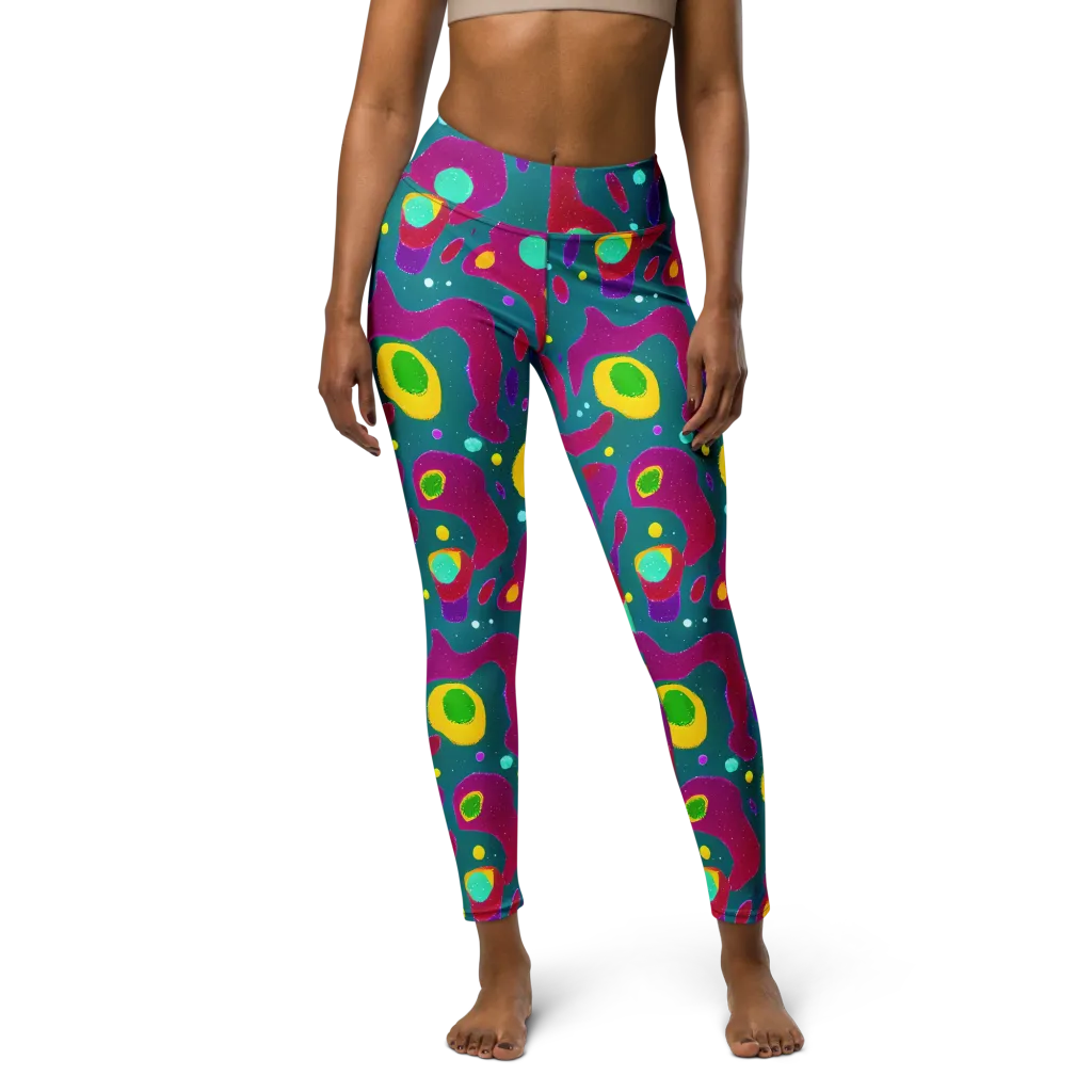 Aqua Psyche on Yoga Leggings — Front