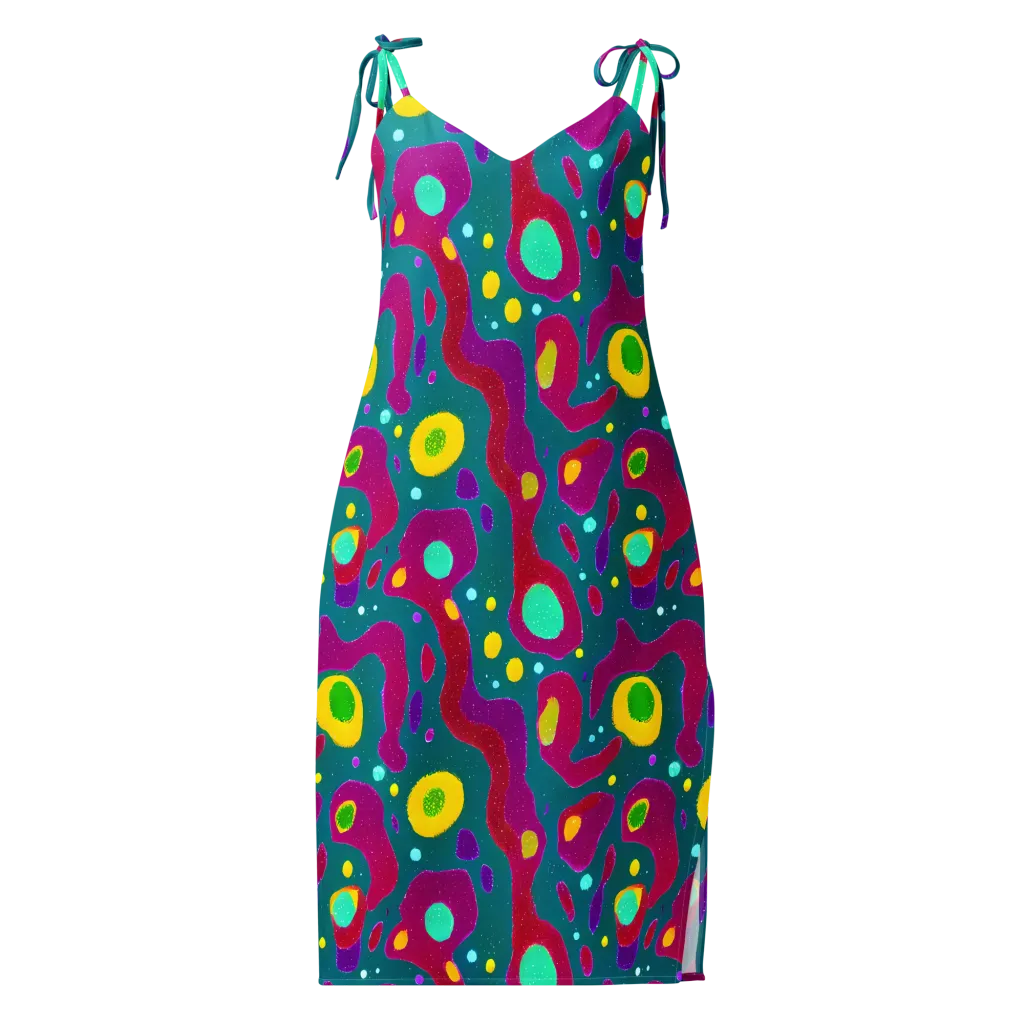 Aqua Psyche on Slip Dress — Front