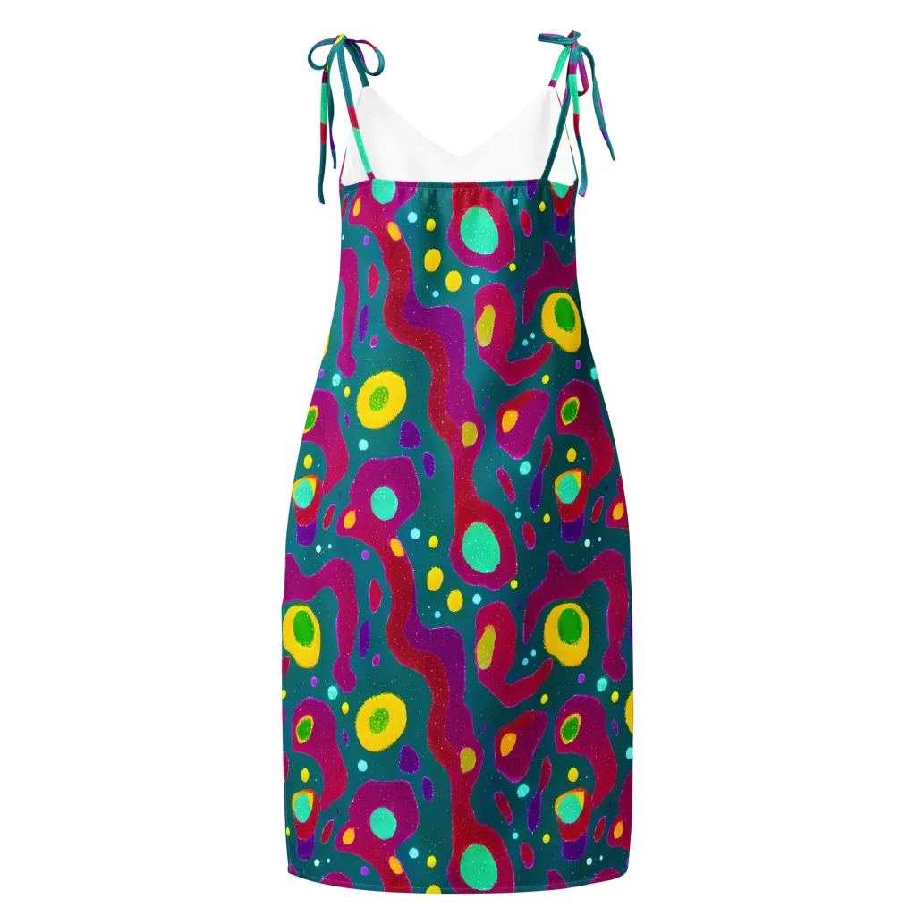 Aqua Psyche on Slip Dress — Back