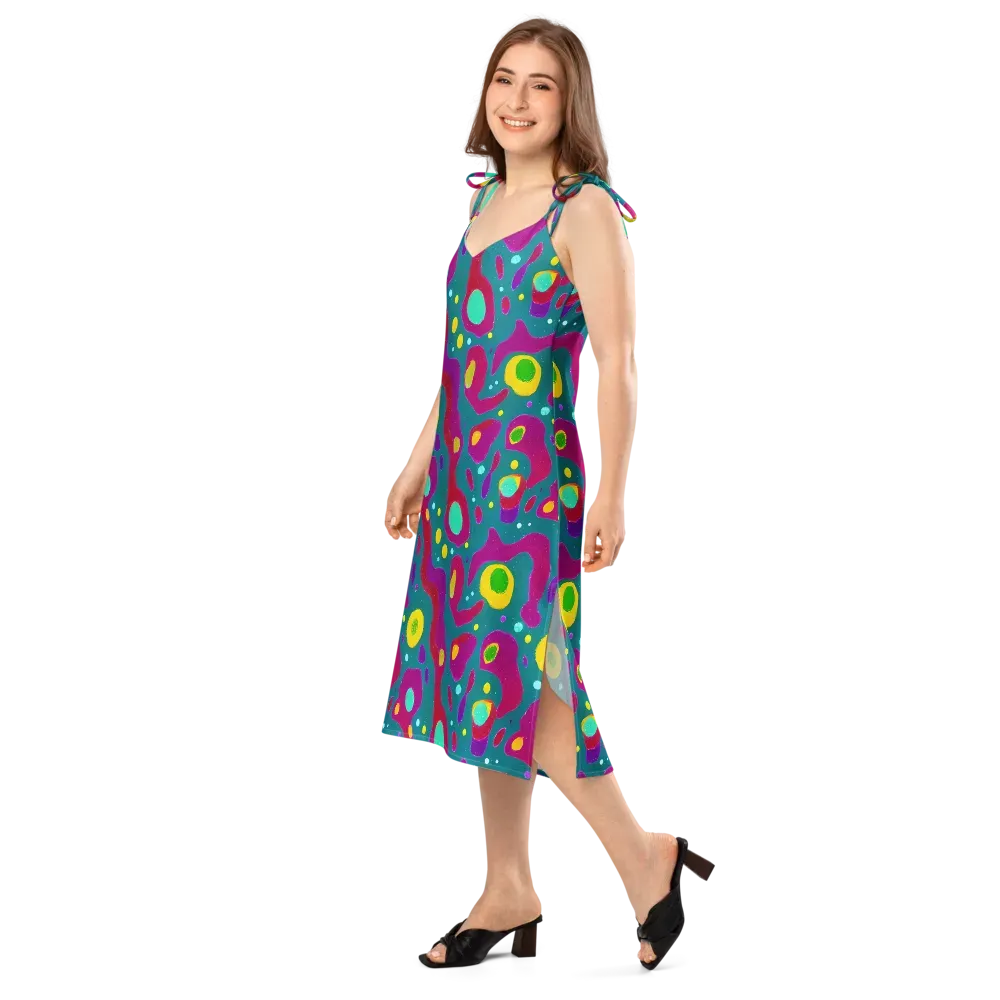 Aqua Psyche on Slip Dress — Left Front