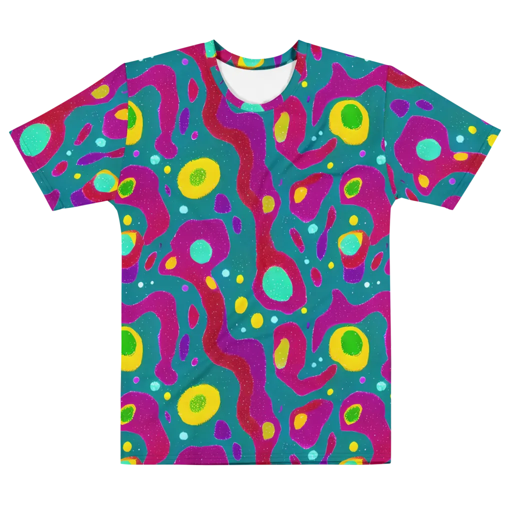 Aqua Psyche on Men's Cotton Crew Neck T-Shirt — Front