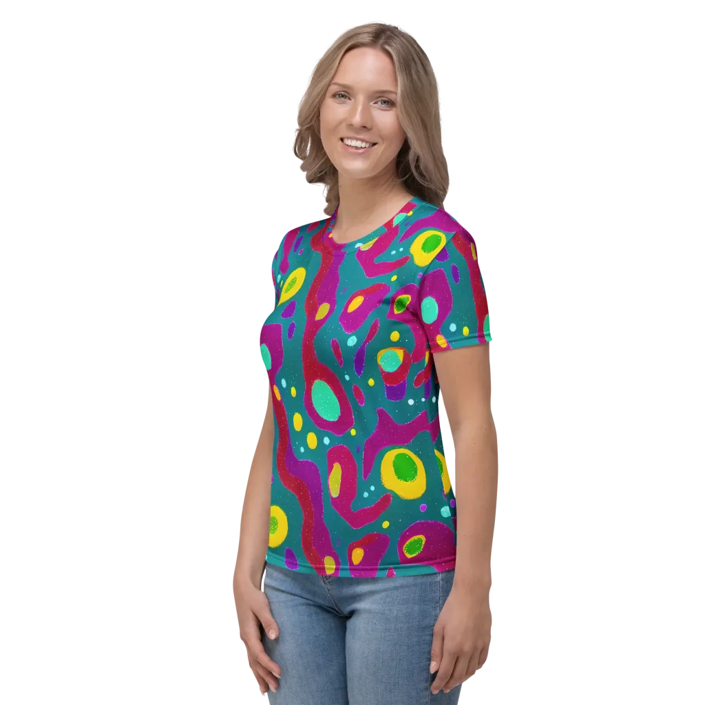 Aqua Psyche on Women's Crew Neck T-Shirt — Left