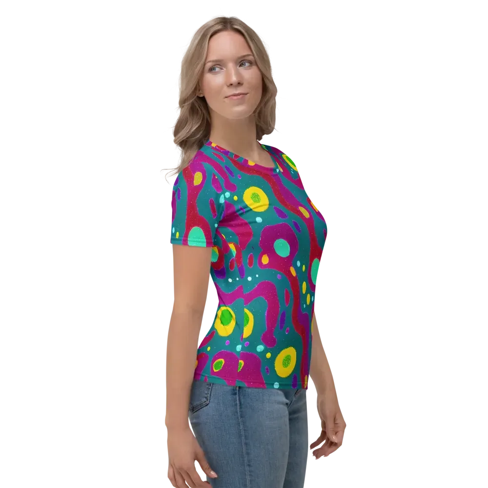 Aqua Psyche on Women's Crew Neck T-Shirt — Right