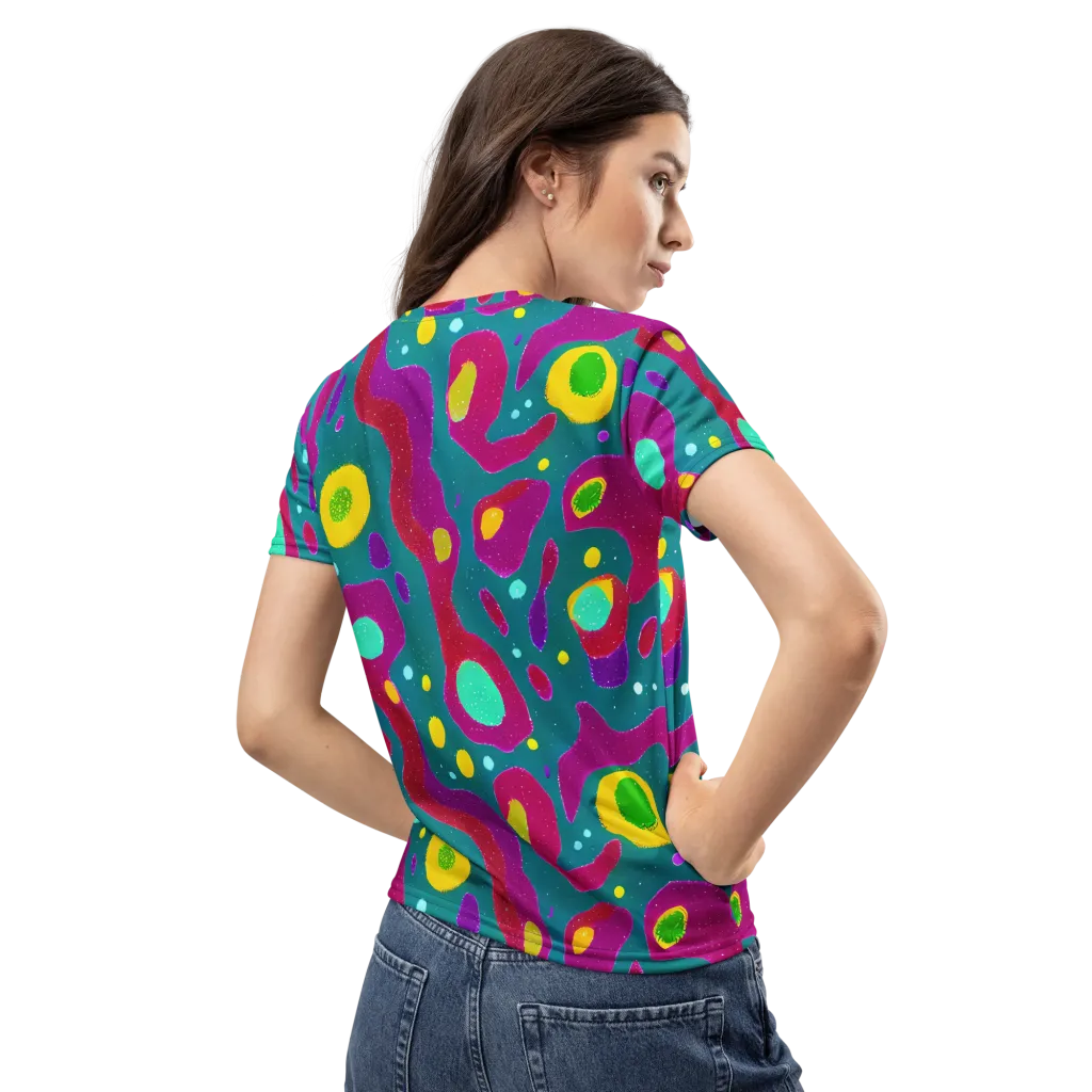 Aqua Psyche on Women's Crew Neck T-Shirt — Back