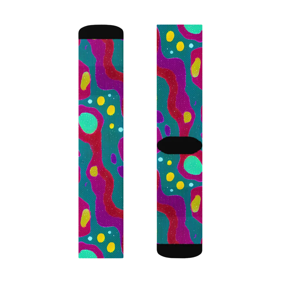 Aqua Psyche on Socks — Left Sock