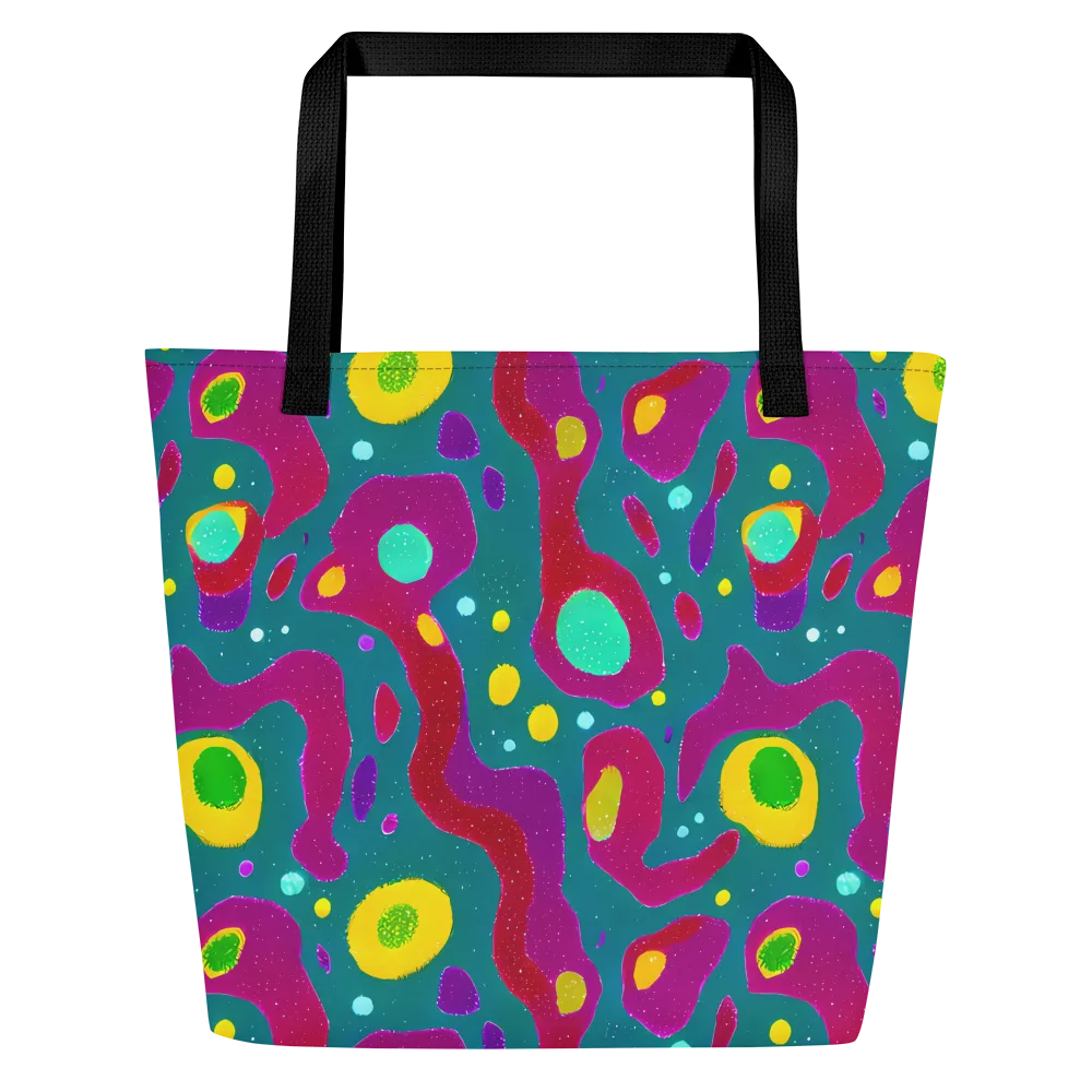 Aqua Psyche on Large Tote Bag W/ Pocket — Front