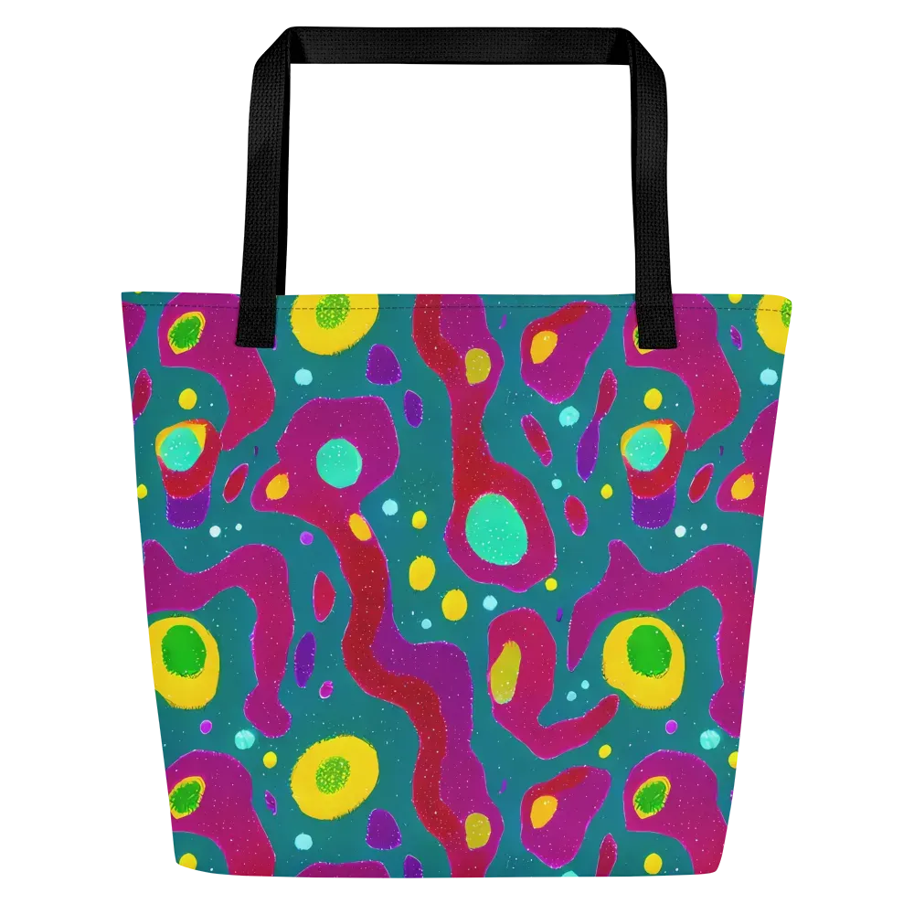 Aqua Psyche on Large Tote Bag W/ Pocket — Front