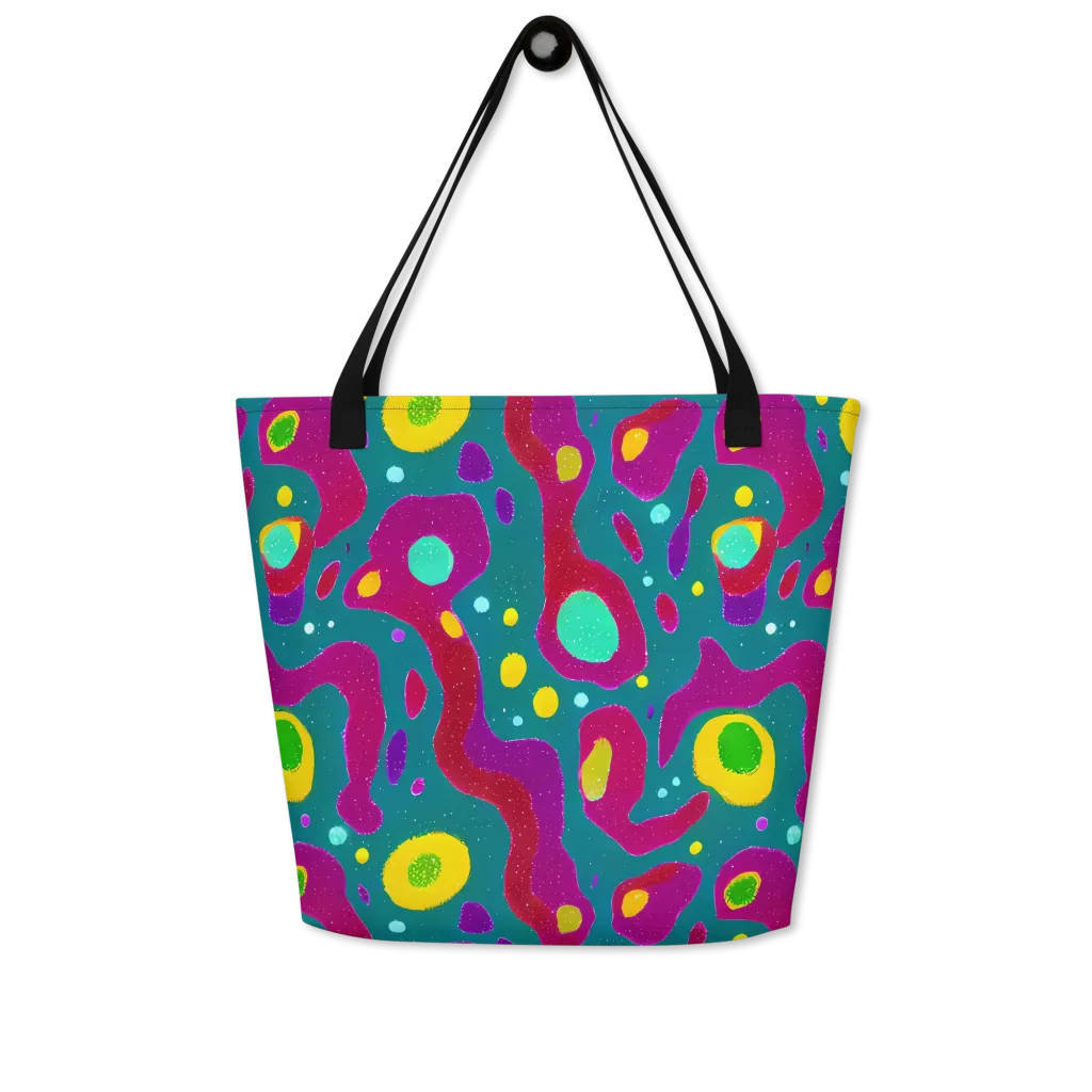 Aqua Psyche on Large Tote Bag W/ Pocket — Front