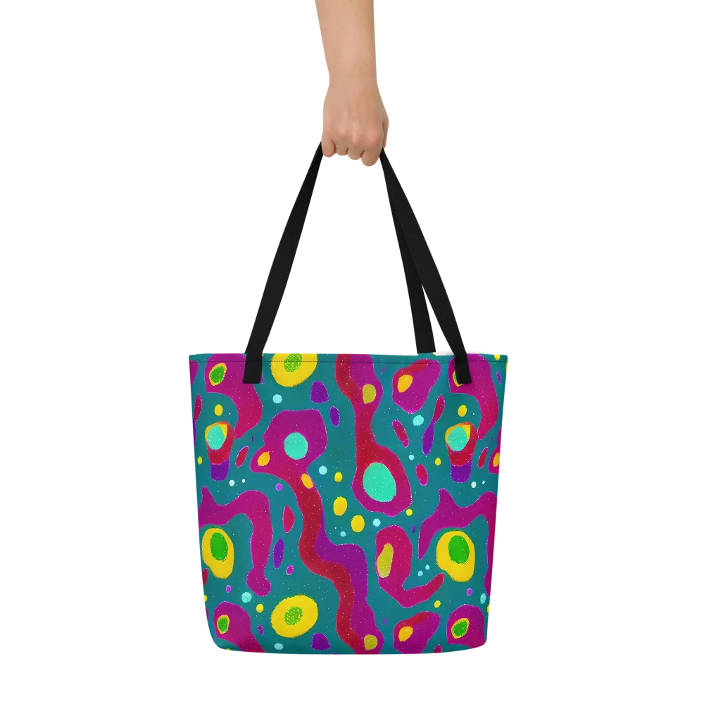 Aqua Psyche on Large Tote Bag W/ Pocket — Front