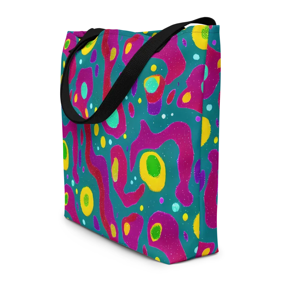 Aqua Psyche on Large Tote Bag W/ Pocket — Front