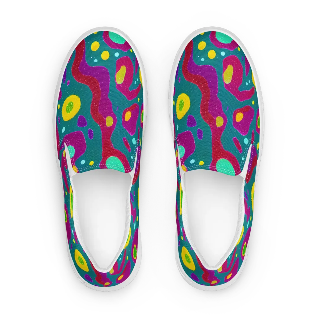 Aqua Psyche on Women's Slip-On Canvas Shoes — Front