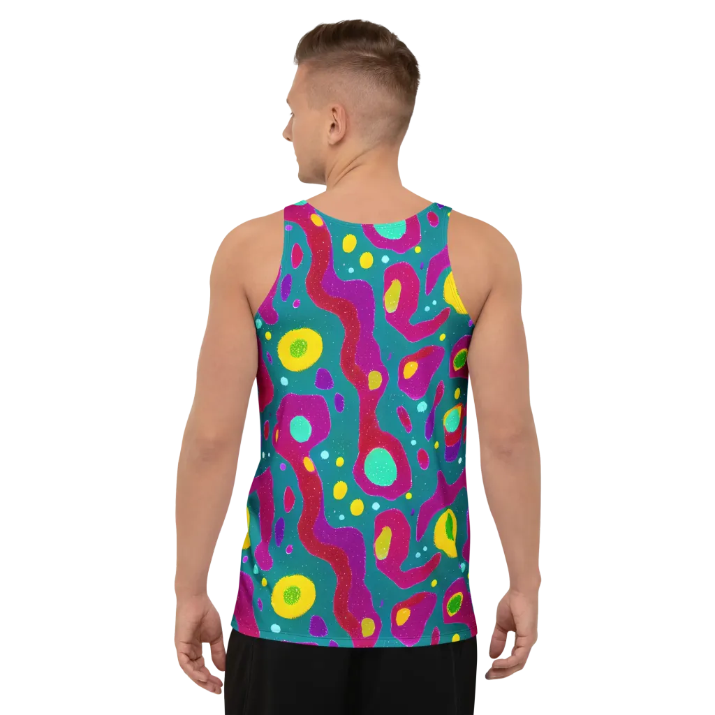 Aqua Psyche on Men's Tank Top — Back
