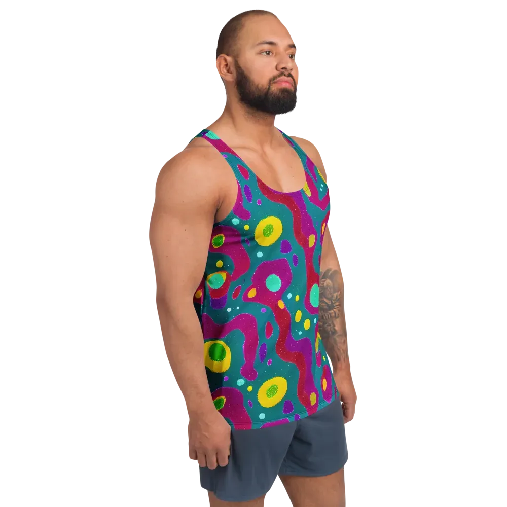Aqua Psyche on Men's Tank Top — Right Front