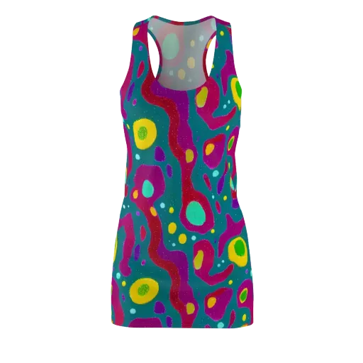 Aqua Psyche on a Racerback Dress