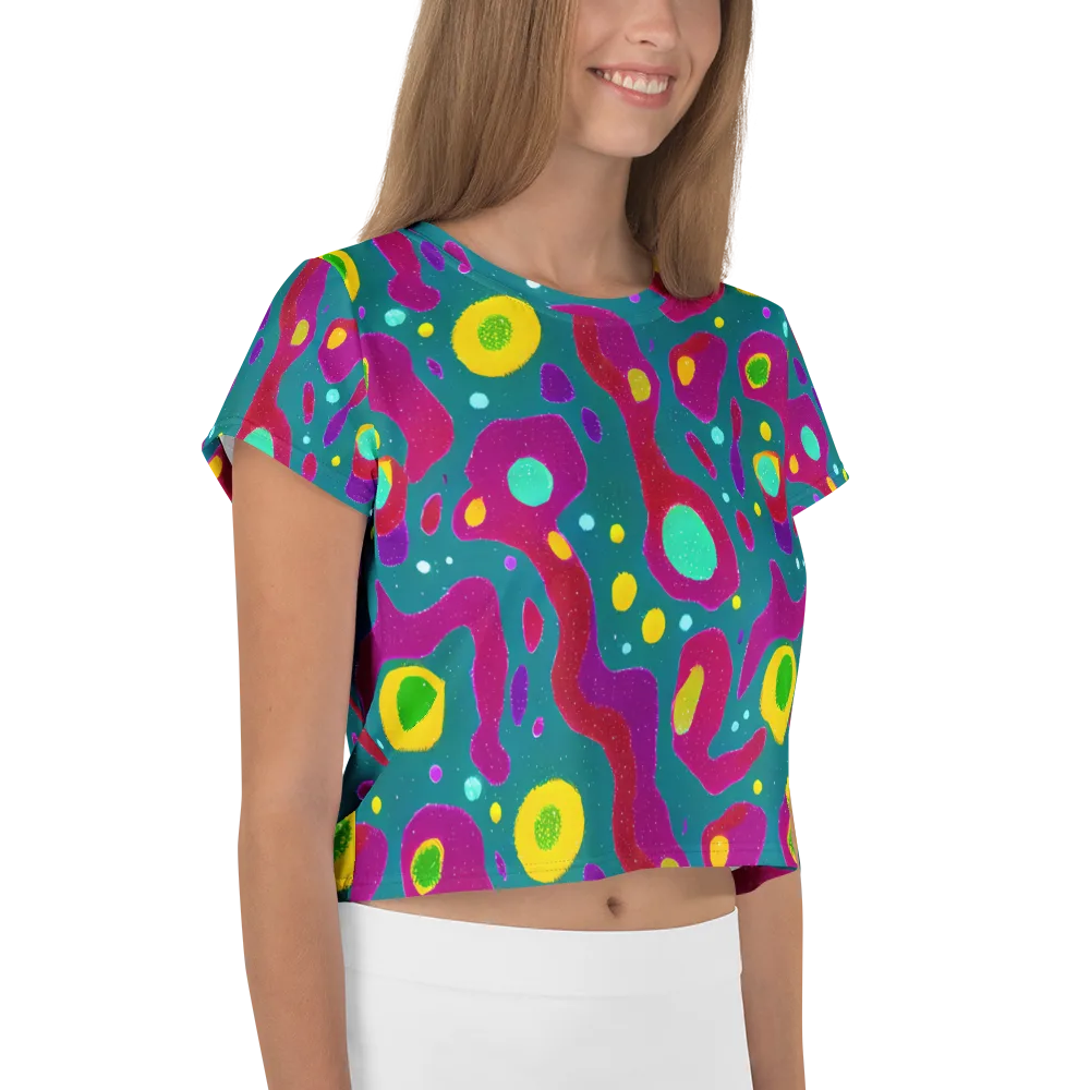 Aqua Psyche on Crop Tee — Right