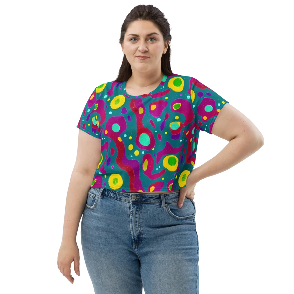 Aqua Psyche on Crop Tee — Front