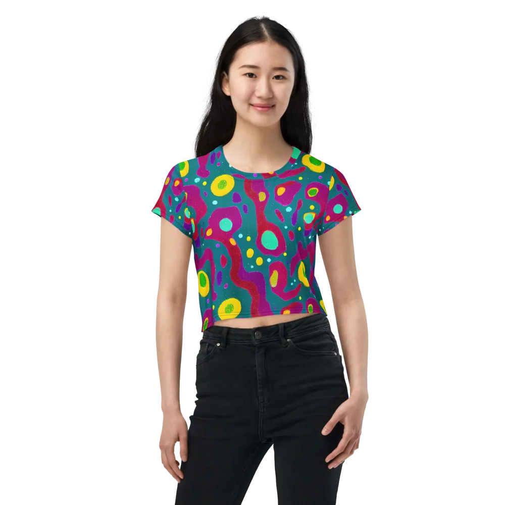 Aqua Psyche on Crop Tee — Front